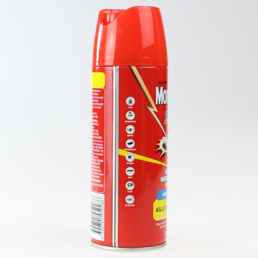 MORTEIN 250g FLY & MOSQUITO KILLER ODOURLESS FAST KNOCKDOWN (9x Pack)