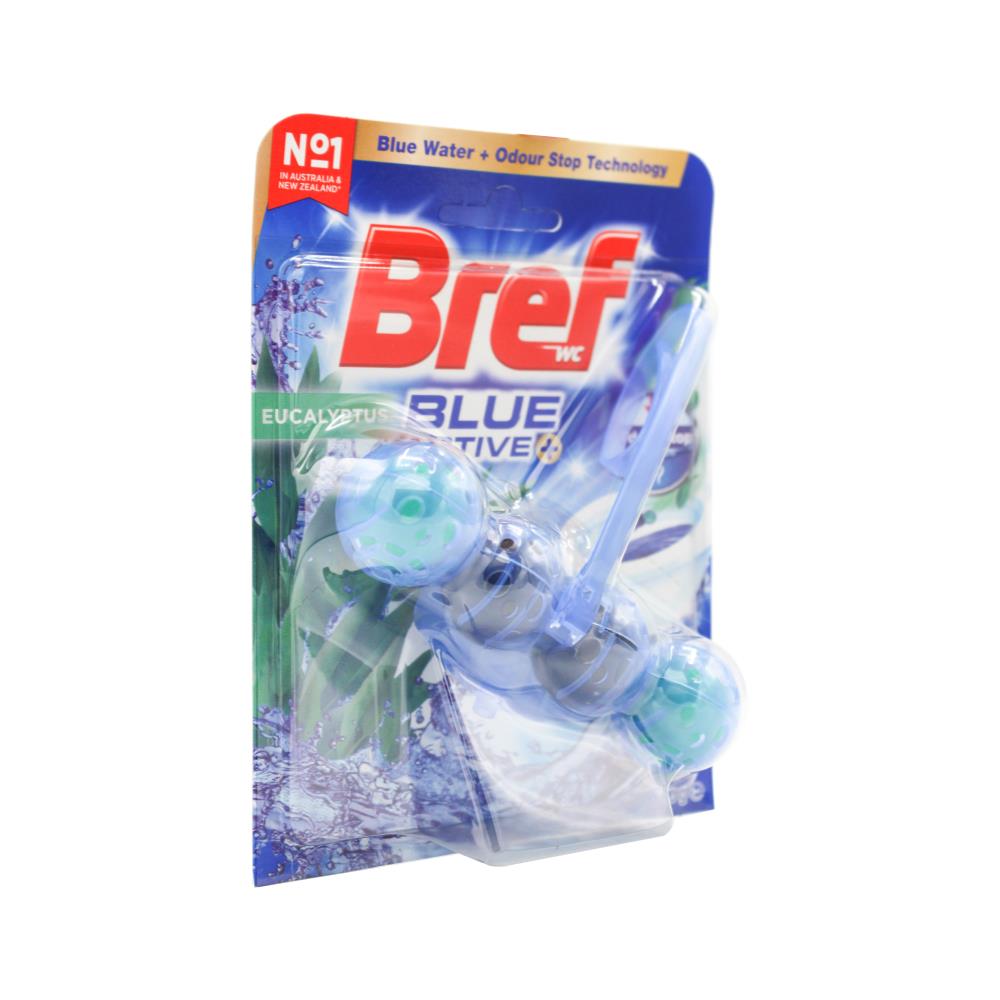 Bref Toilet Cleaner Cage Blue Active Odour Stop Eucalyptus 50g (6 Pack)