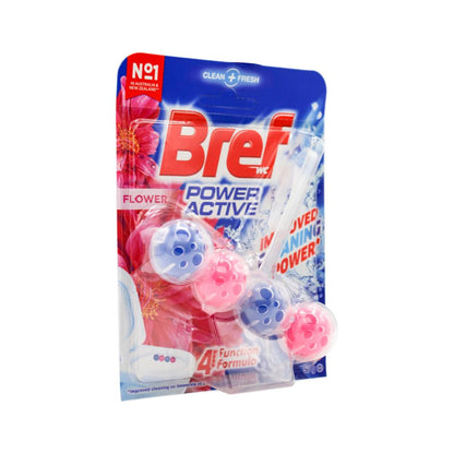 Bref Toilet Cleaner Cage Power Active 4 Function Formula Flower 50g (6 Pack)