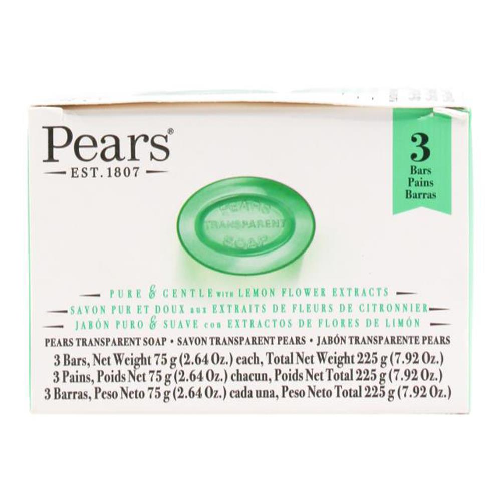 Pears 75g Soap Bar Green 12 x 3Pk (Value Pack 36)