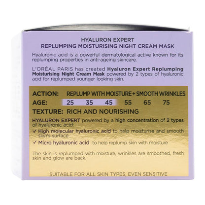 Loreal 50ml Hyaluron Expert Replumping Moisturising Care Day Spf 20 (6x Pack)