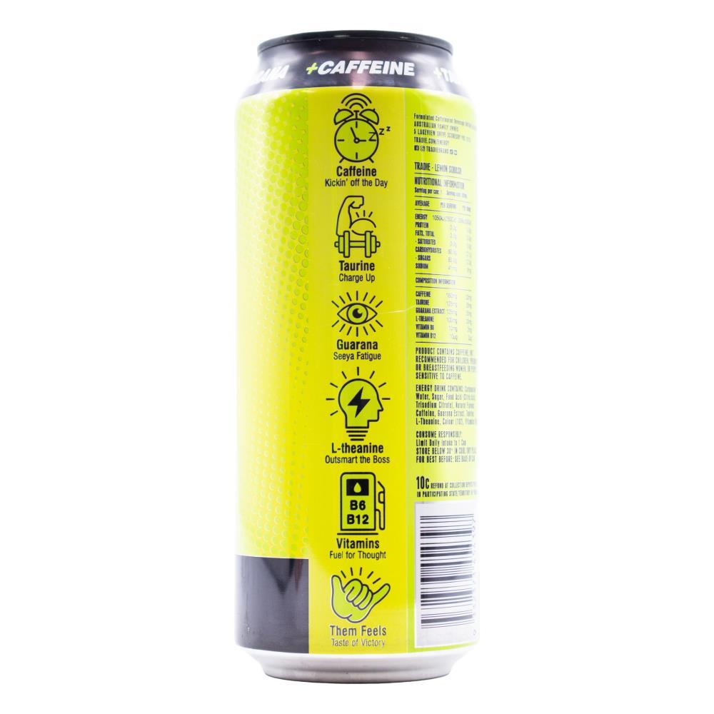 TRADIE ENERGY LEMON SQUASH 500ml (12x Pack)