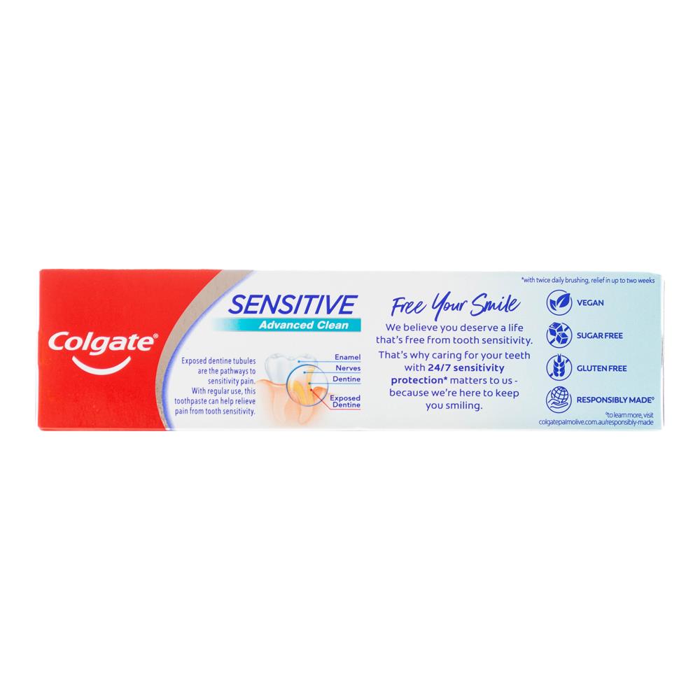 Colgate Toothpaste Sensitive Advanced Clean 110g (12 Pack)