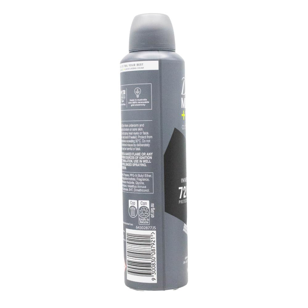 DOVE 145g / 250mL MEN + CARE ANTIPERSPIRANT ADVANCED INVISIBLE 72H PROTECTION FRESH (6x Pack)