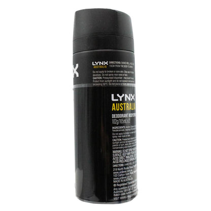 LYNX PK2 x 102g / 165mL DEODORANT BODY SPRAY 100% FRESH FRAGRANCE 48H ODOUR PROTECTION AUSTRALIA (24 Value Pack)