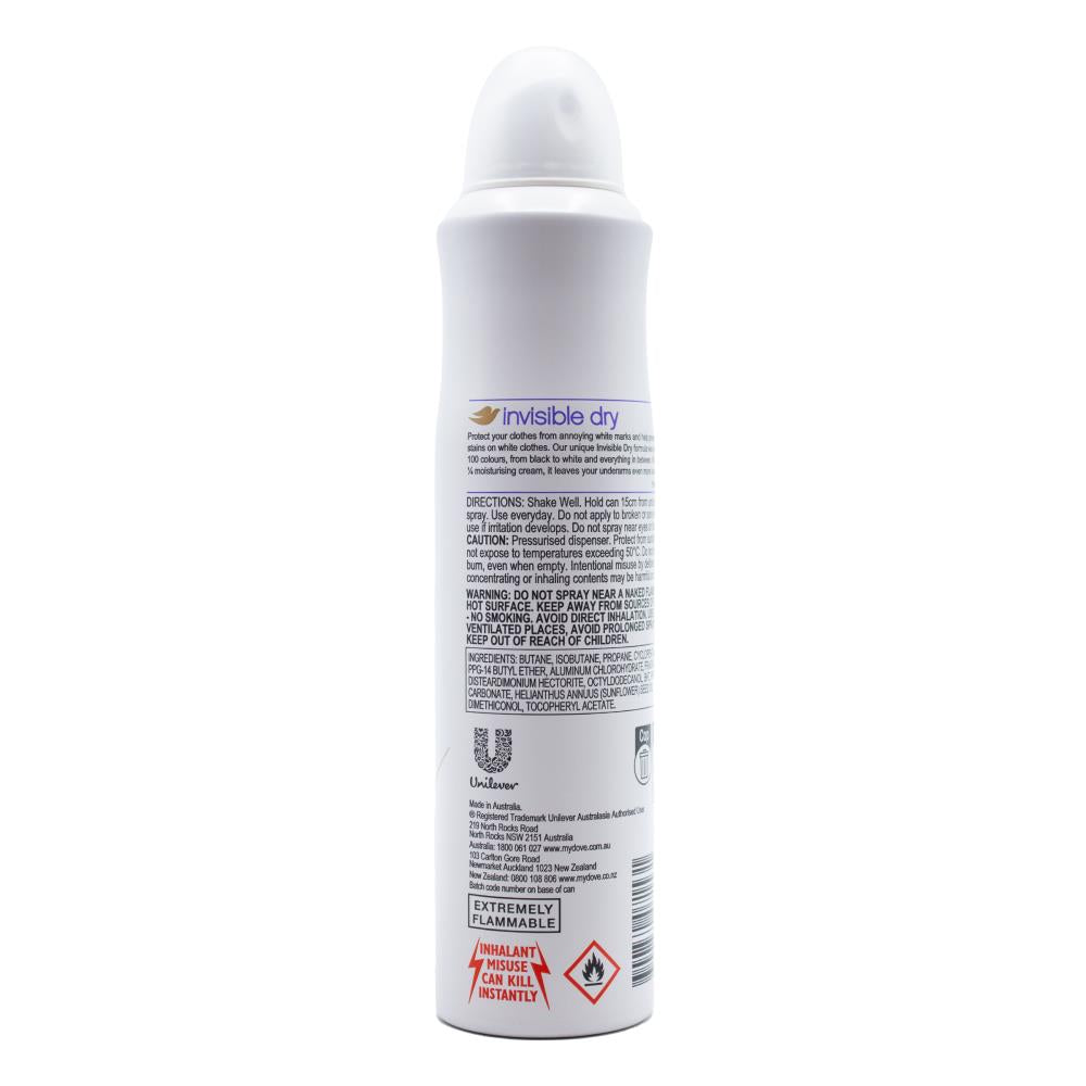 Dove Deodorant Invisible Dry Anti-white Marks 127g / 220ml (6 Pack)
