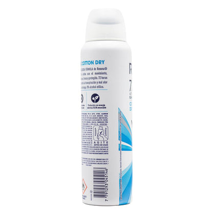REXONA 150mL / 89g ANTIPERSPIRANT 72H COTTON DRY (12x Pack)