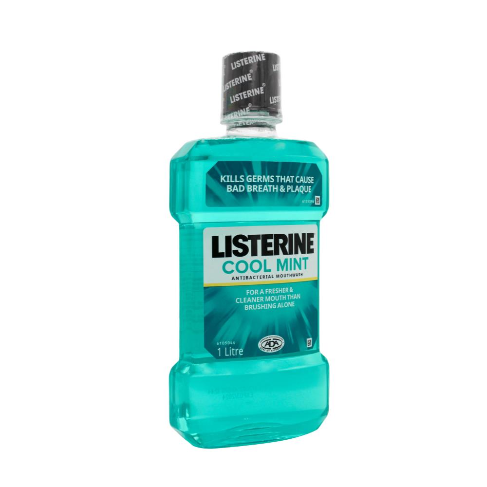 LISTERINE 1L ANTIBACTERIAL MOUTHWASH COOL MINT (4x Pack)