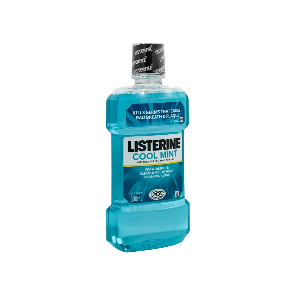 LISTERINE 500mL ANTIBACTERIAL MOUTHWASH COOL MINT (4x Pack)