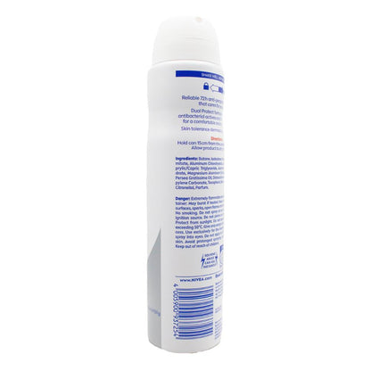 NIVEA 250mL / 151g ANTIPERSPIRANT INTENSE PROTECTION COMFORT 72H DUAL PROTECT ANTIBACTERIAL (6x Pack)