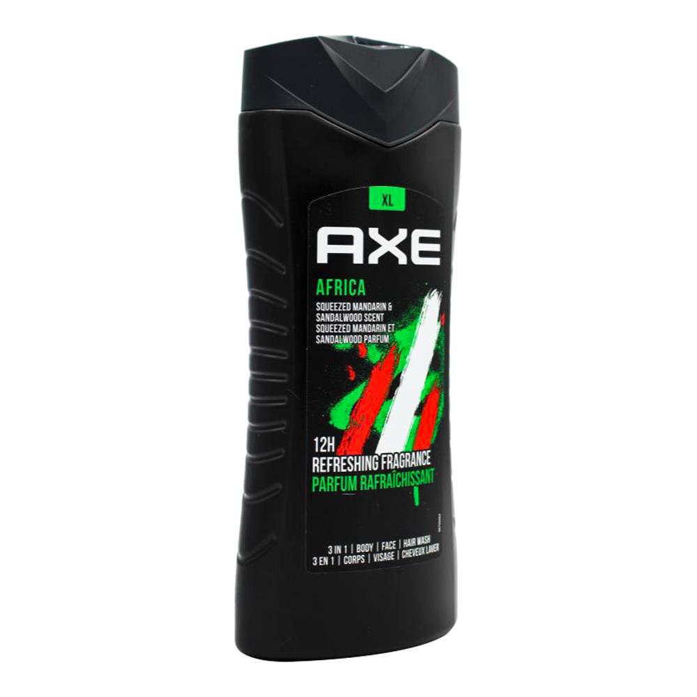 Axe 400ml 3 In 1 Body + Face + Hair Wash Africa (6x Pack)