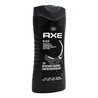 Axe 400ml 3 In 1 Body + Face + Hair Wash Black ( 6x Pack)