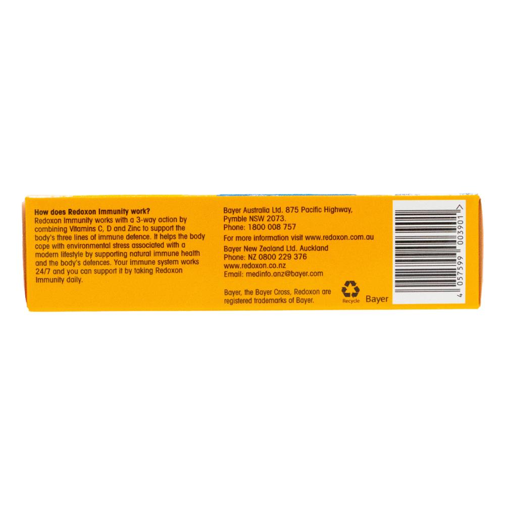 REDOXON PK4 x15 EFFERVESCENT TABLETS IMMUNITY WITH VITAMIN C, D AND ZINC ORANGE FLAVOUR (10x Pack)