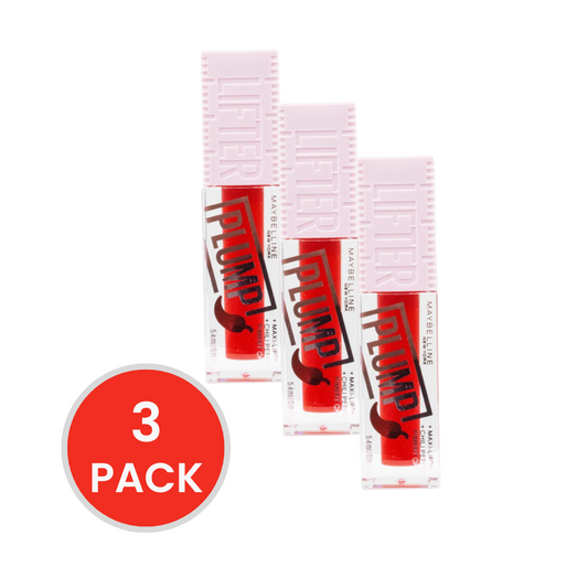 MAYBELLINE 5.4mL LIFTER PLUMP RED FLAG 004 (3x Pack)