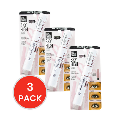 MAYBELLINE 7.2mL TINTED PRIMER BASE LASH SENSATIONAL SKY HIGH (3x Pack)
