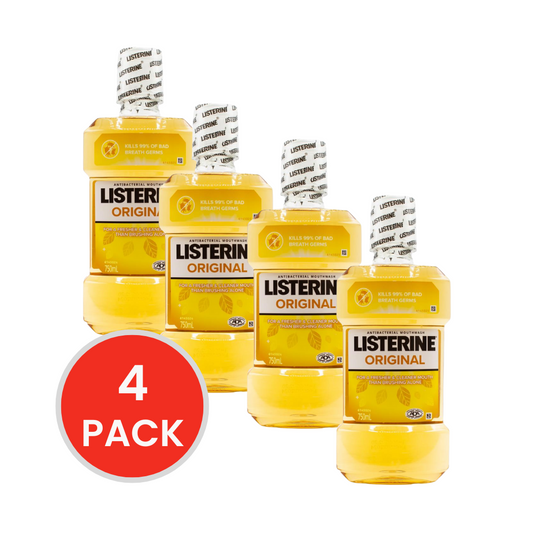 LISTERINE 750mL MOUTHWASH ORIGINAL (4x Pack)