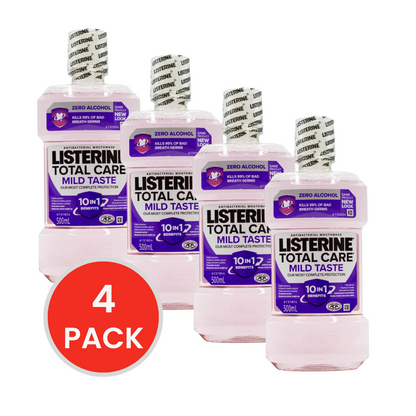 LISTERINE 500mL MOUTH WASH TOTAL CARE MILD TASTE (4x Pack)