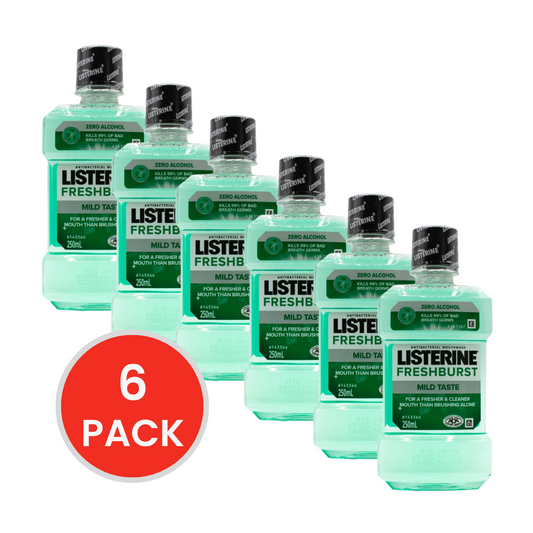 LISTERINE 250mL MOUTHWASH FRESHBURST MILD TASTE (6x Pack)
