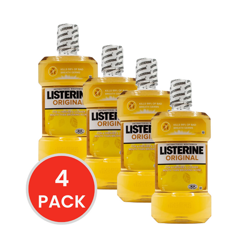 LISTERINE 1L ANTIBACTERIAL MOUTHWASH ORIGINAL (4x Pack)