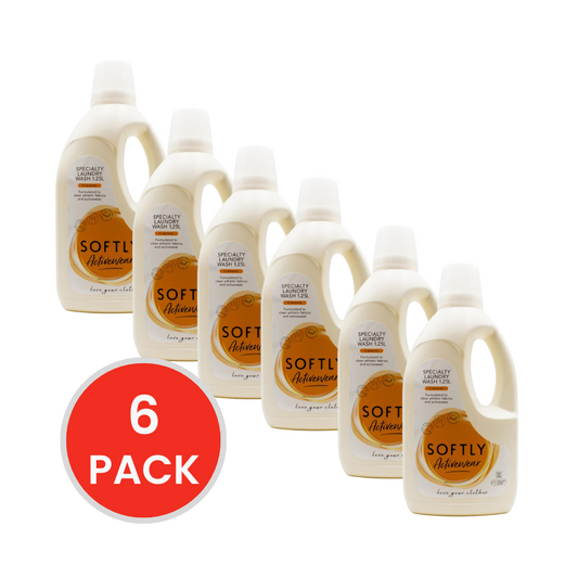SOFTLY 1.25l LAUNDRY WASH ACTIVEWEAR FRONT AND TOP LOADER (6x Pack)