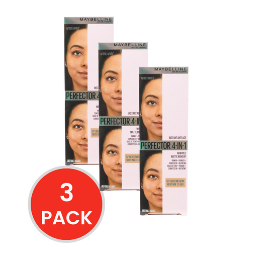 MAYBELLINE 30mL PERFECTOR 4 IN 1 WHIPPED MATTE LIGHT MEDIUM 02 (3x Pack)