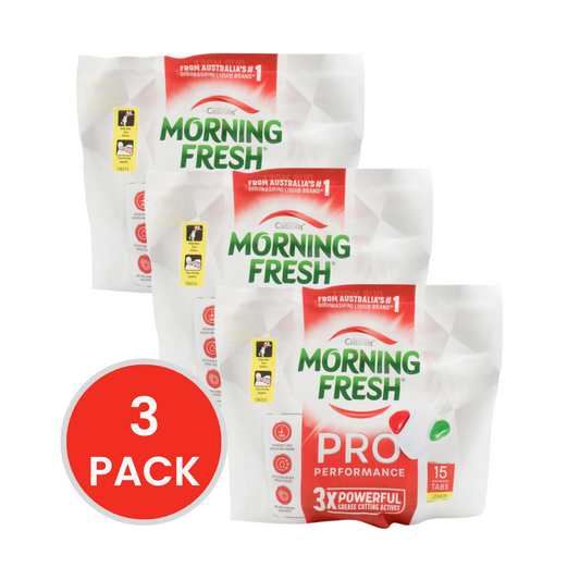 MORNING FRESH PK15 DISHWASHER TABLETS PRO PERFORMANCE LEMON (3x Pack)