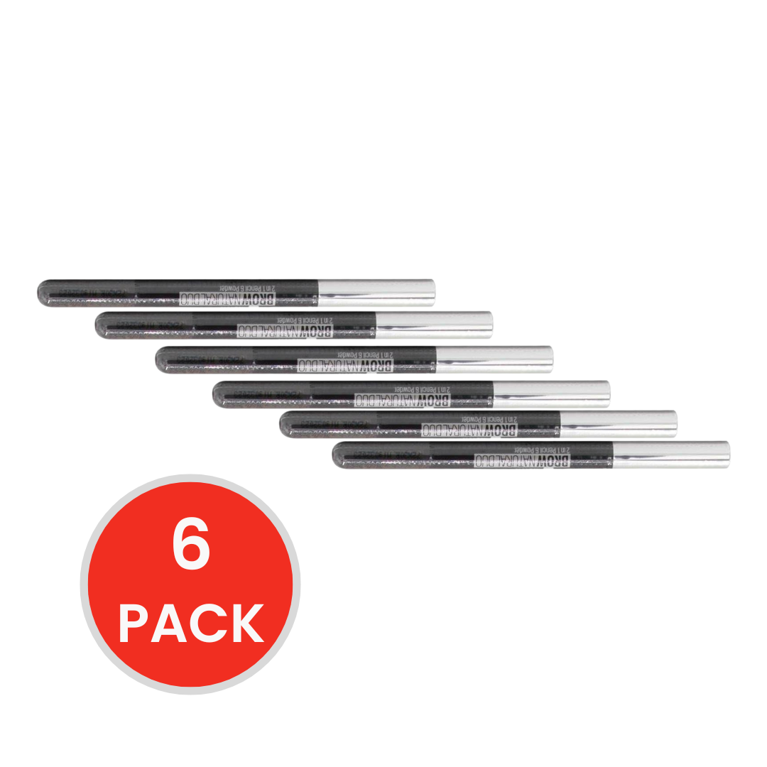 Maybelline Brow Natural Duo 2 In 1 Pencil And Powder Grey (6x Pack)
