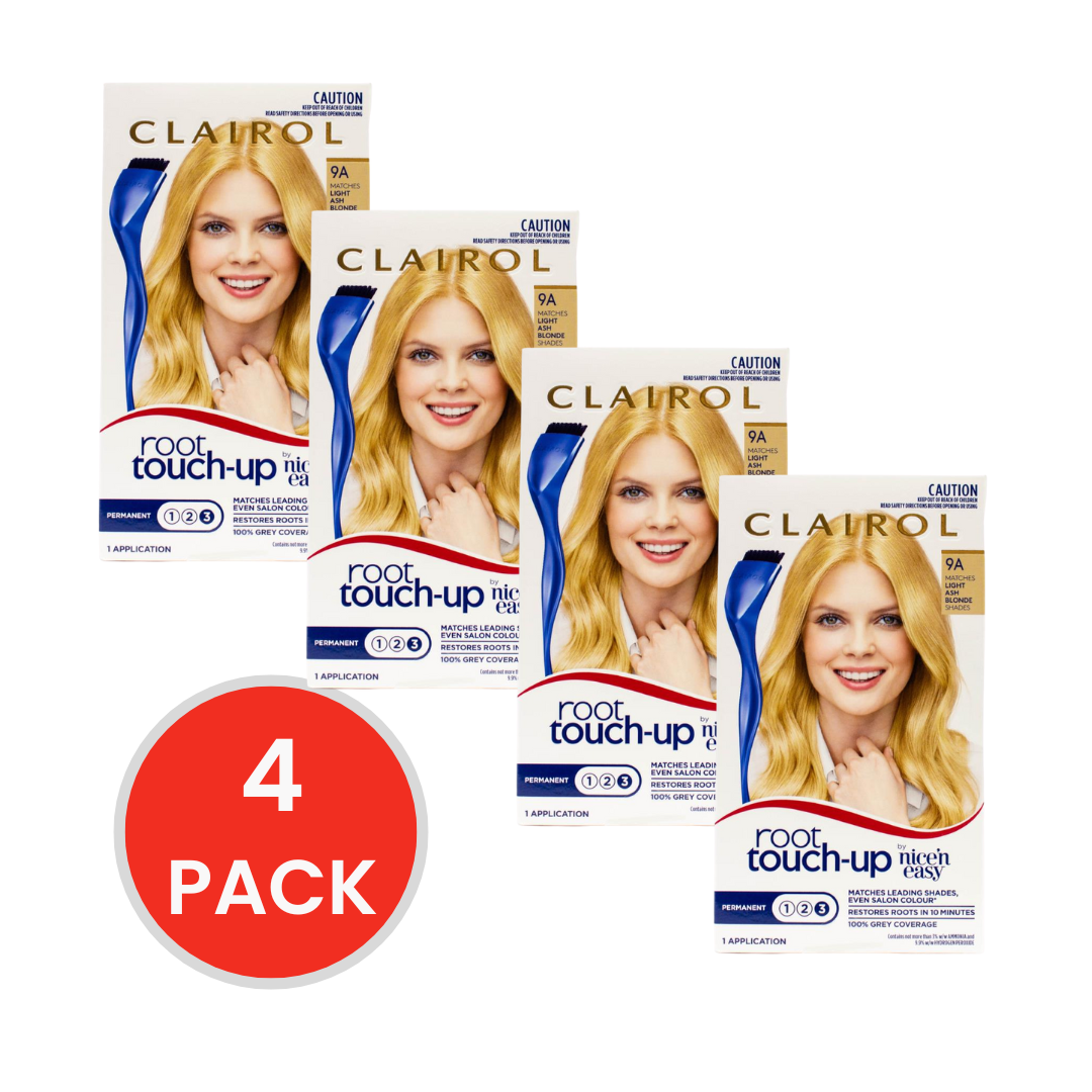 Clairol Root Touch-Up Permanent Creme Hair Colour 9A Light Ash Blonde (4x Pack)