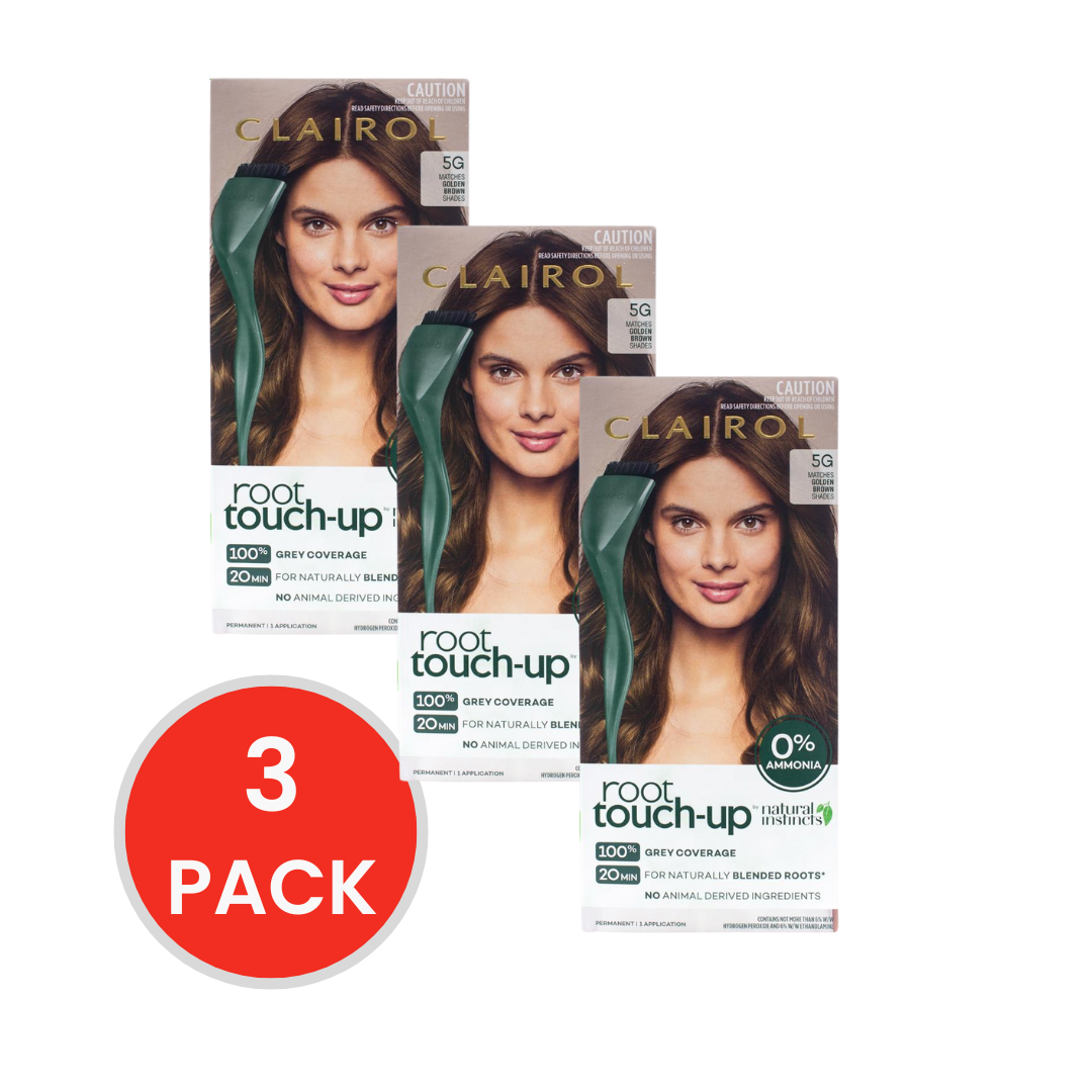 Clairol Permanent Root Touch Up 5g Matches Golden Brown Shades (3x Pack)