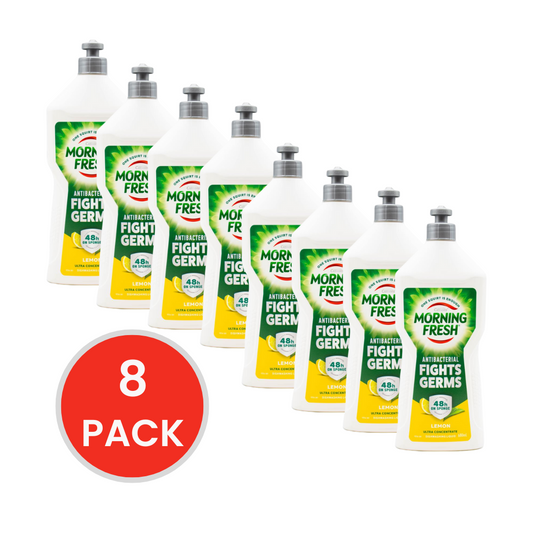 Morning Fresh 680ml Dishwashing Liquid Ultra Concentrate Antibacterial Lemon (8x Pack)