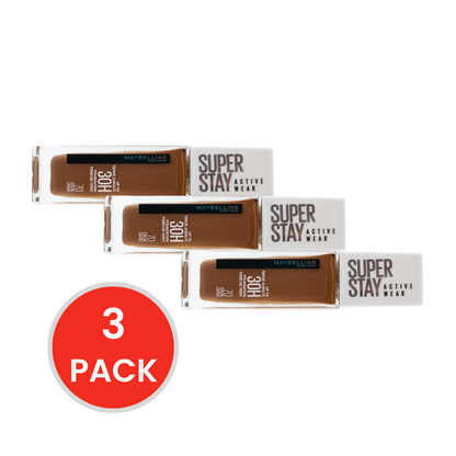 Maybelline 30ml Foundation Super Stay Active Wear Cocoa 70 (3x Pack)