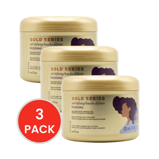 PANTENE 225ml GOLD SERIES CURL DEFINING PUDDING INFUSED WITH ARGAN OIL (3x Pack)