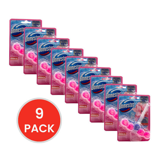 DOMESTOS 50g TOILET CLEANER CAGE POWER 5 MAGNOLIA (9x Pack)