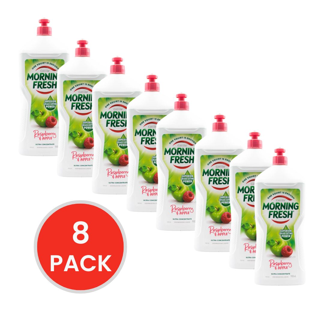 Morning Fresh Dishwashing Liquid Raspberry Crisp Apple 900mL (8 Pack)