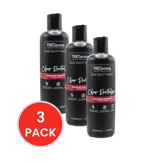 TRESEMME 350mL SHAMPOO COLOUR AND REVITALISE VITAMIN E ARGAN OIL AND GREEN TEA (3x Pack)