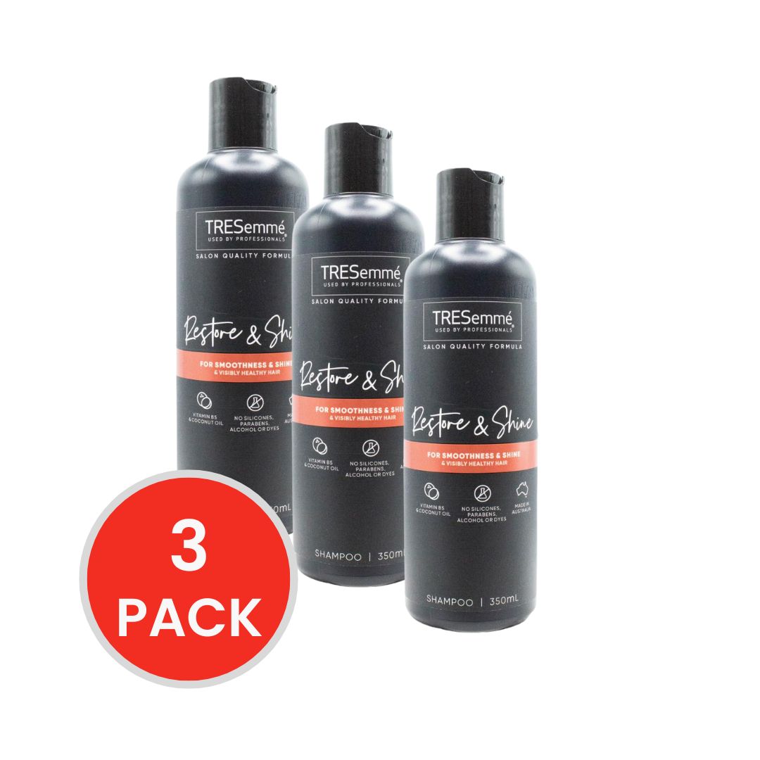 TRESEMME 350mL SHAMPOO RESTORE AND SHINE VITAMIN B5 AN VITAMIN OIL (3x Pack)