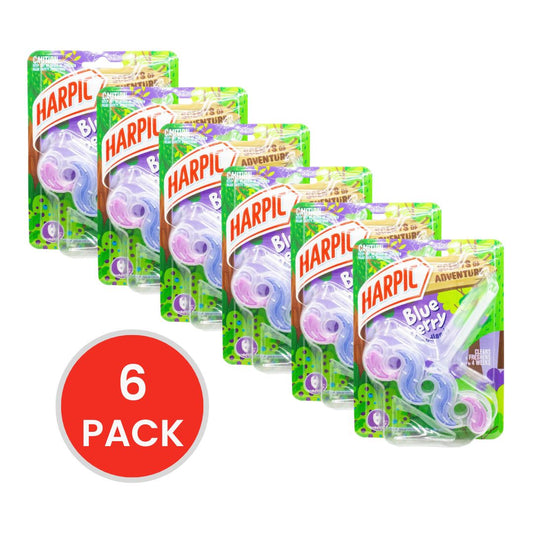 HARPIC PK1 TOILET CAGE SCENTS OF ADVENTURE 6 ACTIONS BLUEBERRY WOODLANDS (6x Pack)