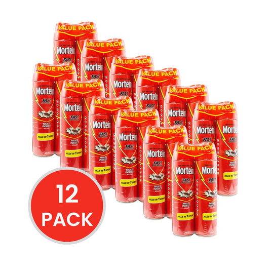 MORTEIN PK2 X 300g MULTI INSECT KILLER FAST KNOCKDOWN ( 24 Value Pack)
