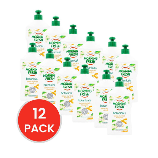 MORNING FRESH 350mL DISHWASHING LIQUID BOTANICALS ULTRA CONCENTRATE LEMON MYRTLE AND MANDARIN (12x Pack)