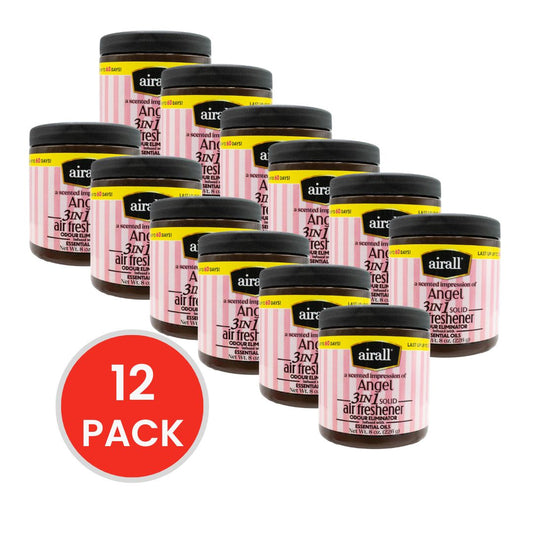 AIRALL 226g AIR FRESHENER SOLID 3 IN 1 ODOUR ELIMINATOR ESSENTIAL OILS A SCENTED IMPRESSION ANGEL (12x Pack)