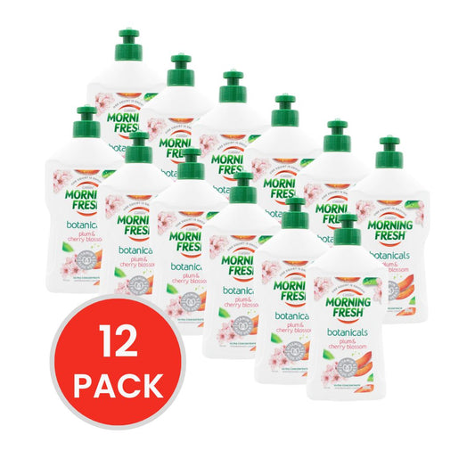 MORNING FRESH 350mL DISHWASHING LIQUID BOTANICALS ULTRA CONCENTRATE PLUM & CHERRY BLOSSOM (12x Pack)