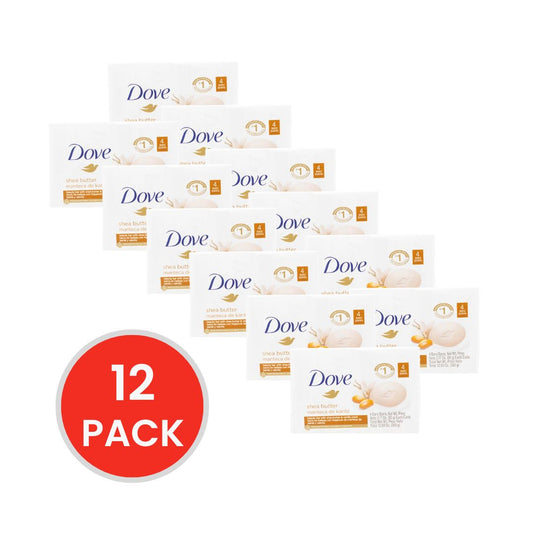 DOVE PK4 x90g BEAUTY BAR WITH SHEA BUTTER AND VANILLA SCENT (12x Pack)