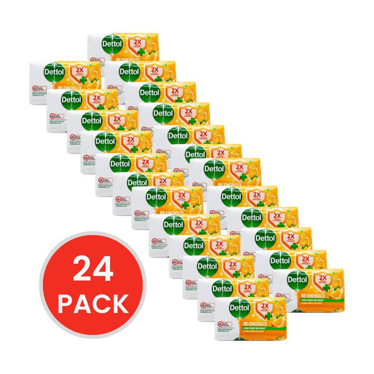 DETTOL 60g SOAP BAR ANTIBACTERIAL RE-ENERGIZE MANDARIN ORANGE (24x Pack)