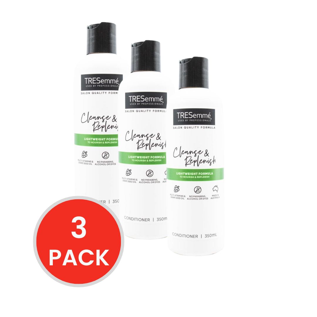 TRESEMME 350mL CONDITIONER CLEANSE AND REPLENISH MULTI VITAMINS AND GRAPE SEED OIL (3x Pack)