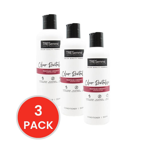 TRESEMME 350mL CONDITIONER COLOUR REVITALISE VITAMON E ARGAN OIL AND GREEN TEA (3x Pack)