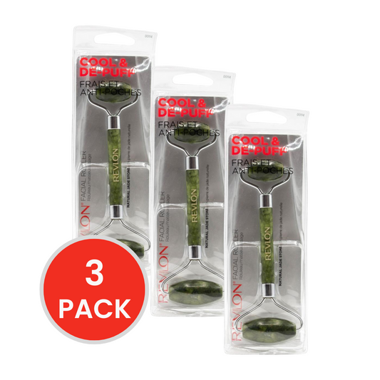 REVLON FACIAL ROLLER COOL AND DE PUFF JADE (3x Pack)