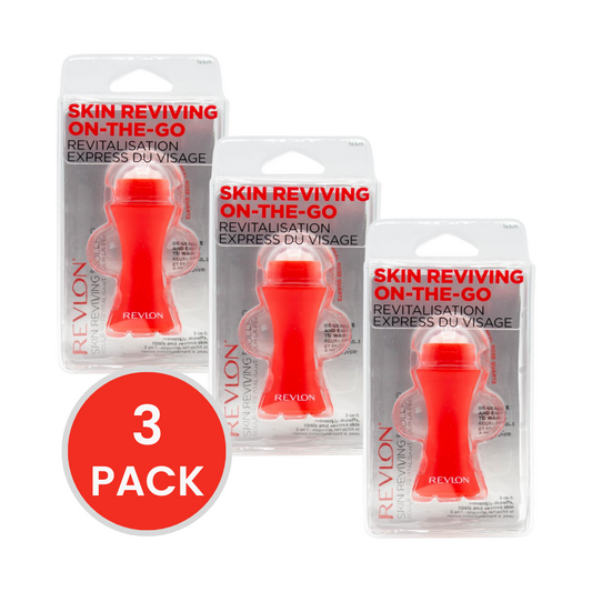REVLON SKIN REVIVING ROLLER 3 IN 1 INSTANTLY DEPUFFS COOLS AND REVIVES SKIN ROSE QUARTZ (3x Pack) "
