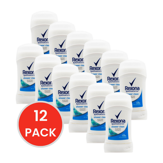REXONA 40g ANTIPERSPIRANT MOTION SENSE 48HR SHOWER CLEAN (12x Pack)