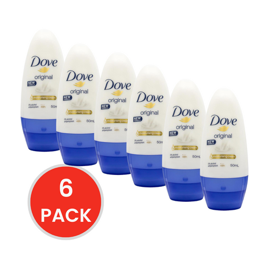 DOVE 50mL DEODORANT ROLL ON ORIGINAL (6 x Pack)