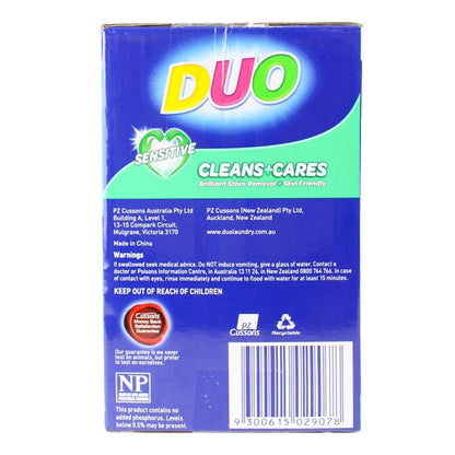 DUO 5KG FRAGRANCE FREE SENSITIVE CLEANS + CARES